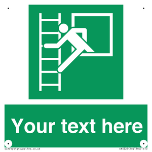 Custom Emergency Escape Ladder Sign